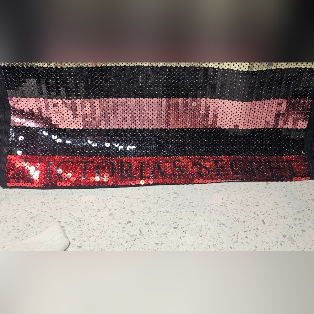 New Victoria's Secret Black & Multi Seo Tote/Weekender 16"X13"X5.5" - Picture 4 of 8
